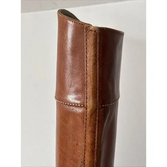 Vtg 1970s Bort Carleton Leather Campus Boots Whiskey Tan Sz 7.5 Made In USA